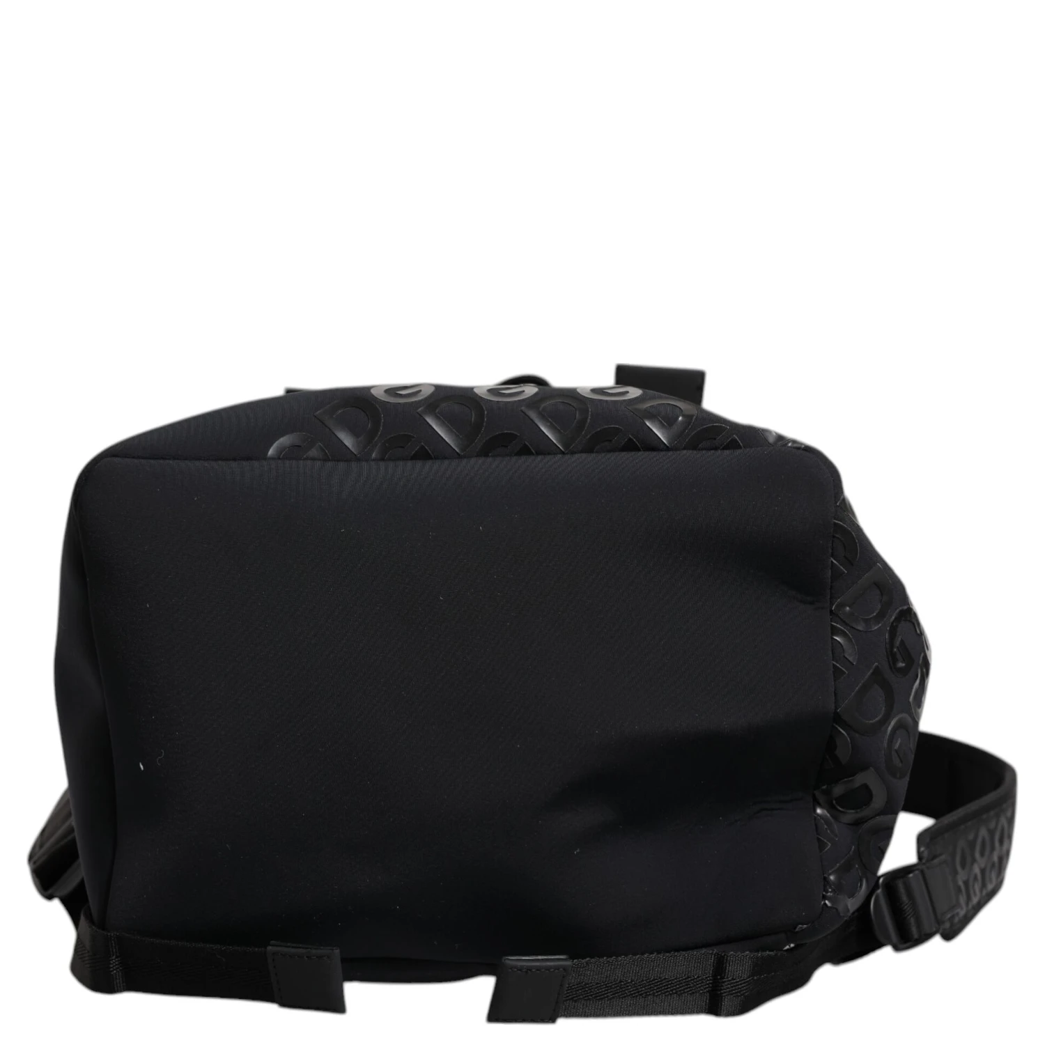 Black Neoprene Nylon DG Logo School Backpack Bag
