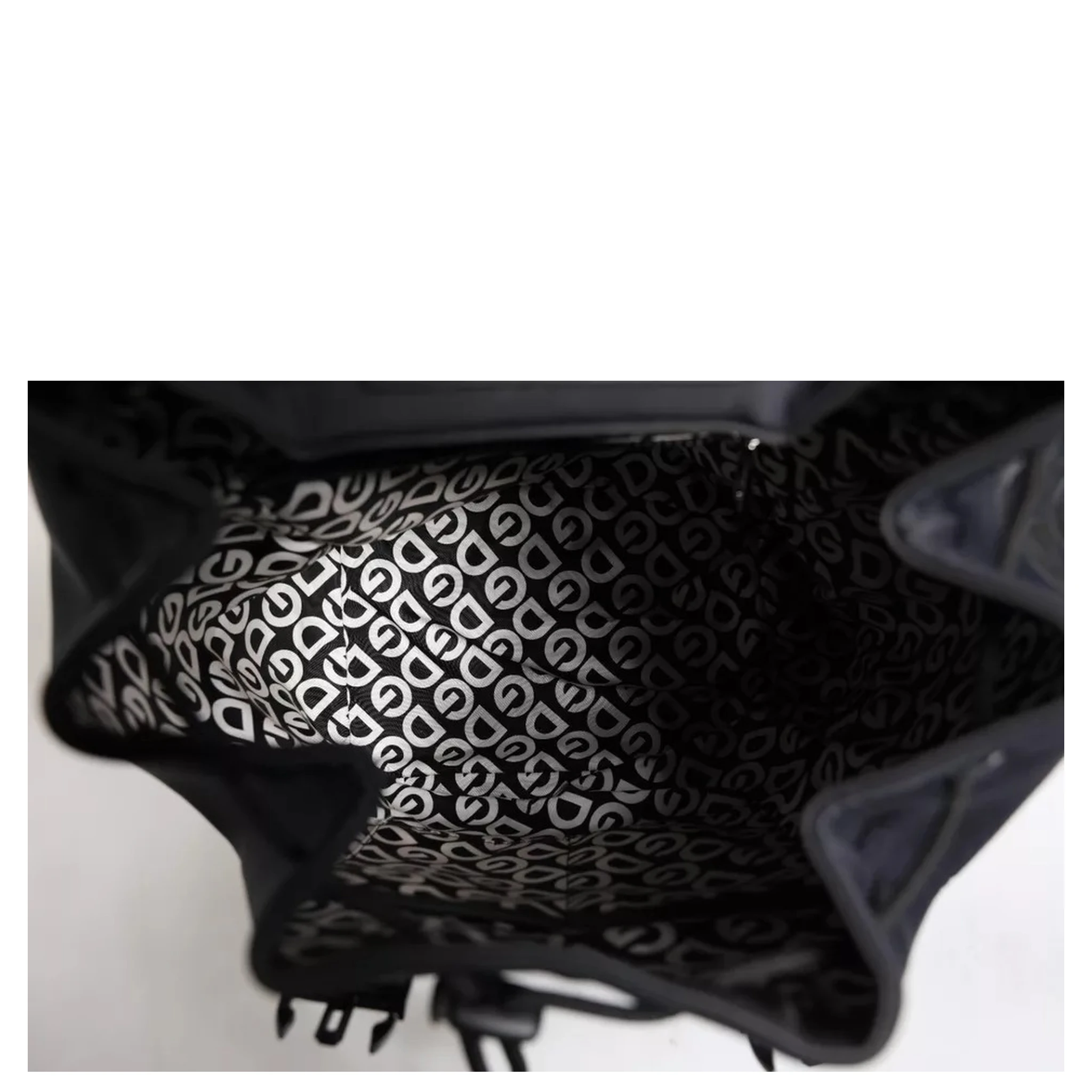 Black Neoprene Nylon DG Logo School Backpack Bag