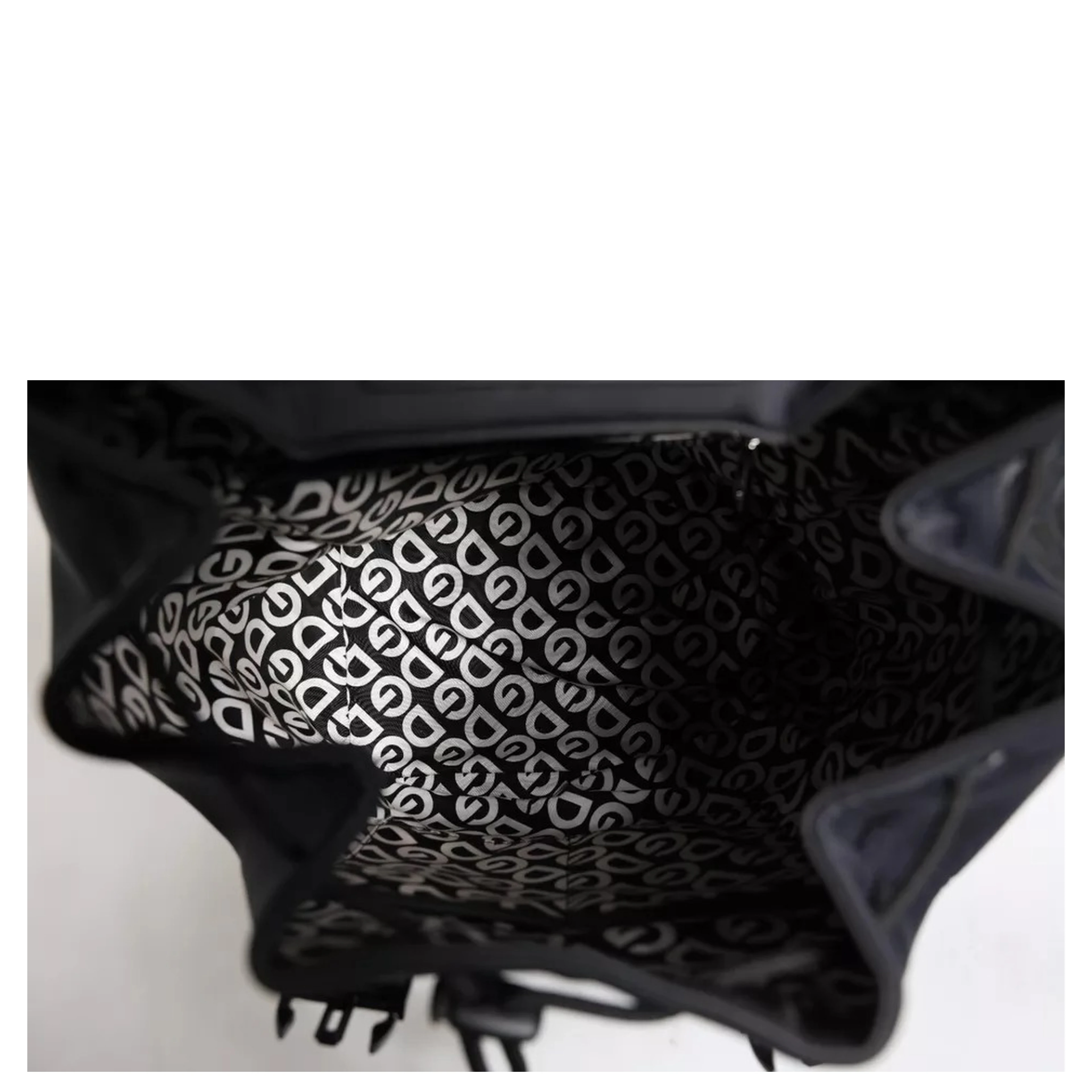 Black Neoprene Nylon DG Logo School Backpack Bag
