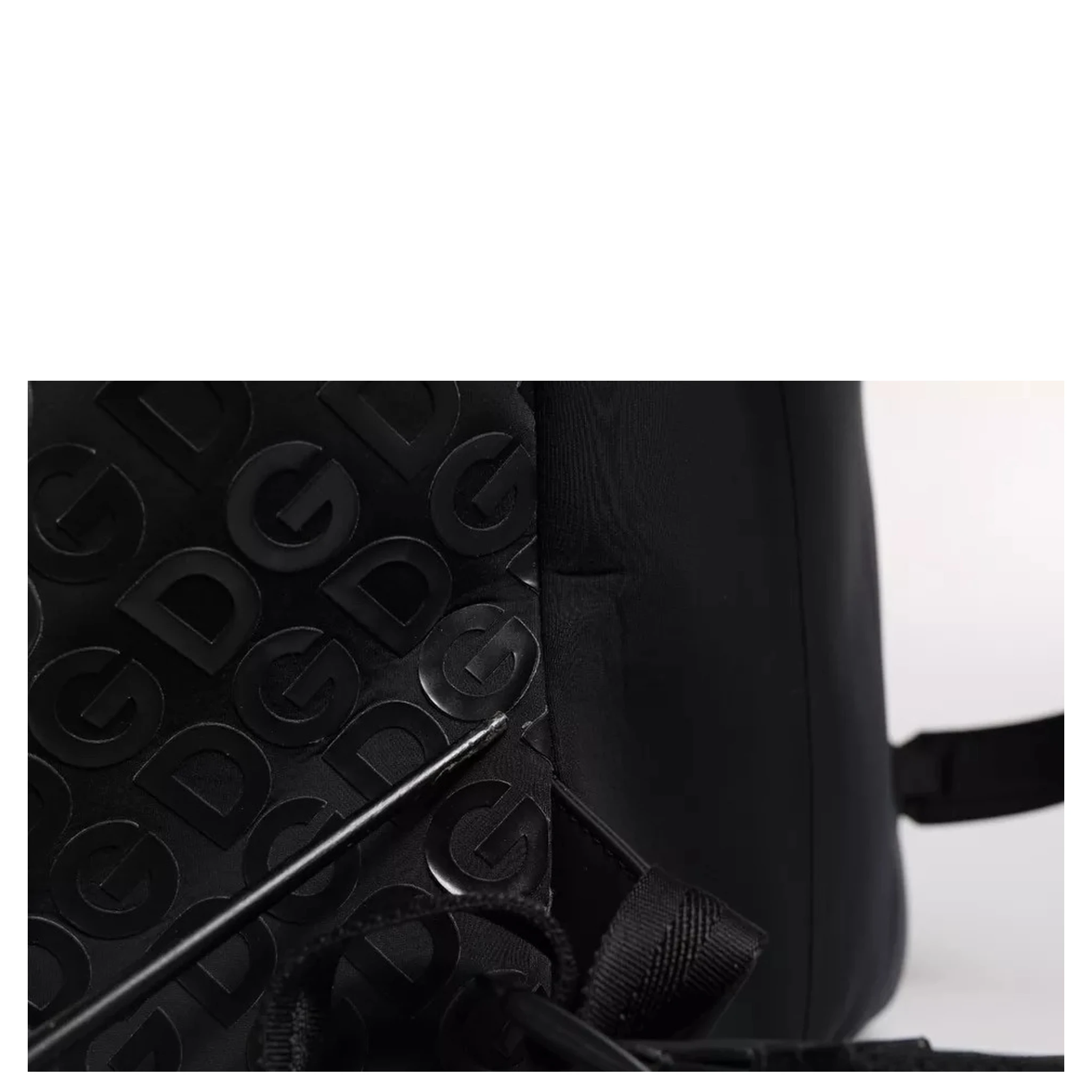 Black Neoprene Nylon DG Logo School Backpack Bag