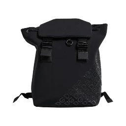 Black Neoprene Nylon DG Logo School Backpack Bag