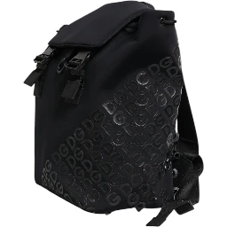 Black Neoprene Nylon DG Logo School Backpack Bag