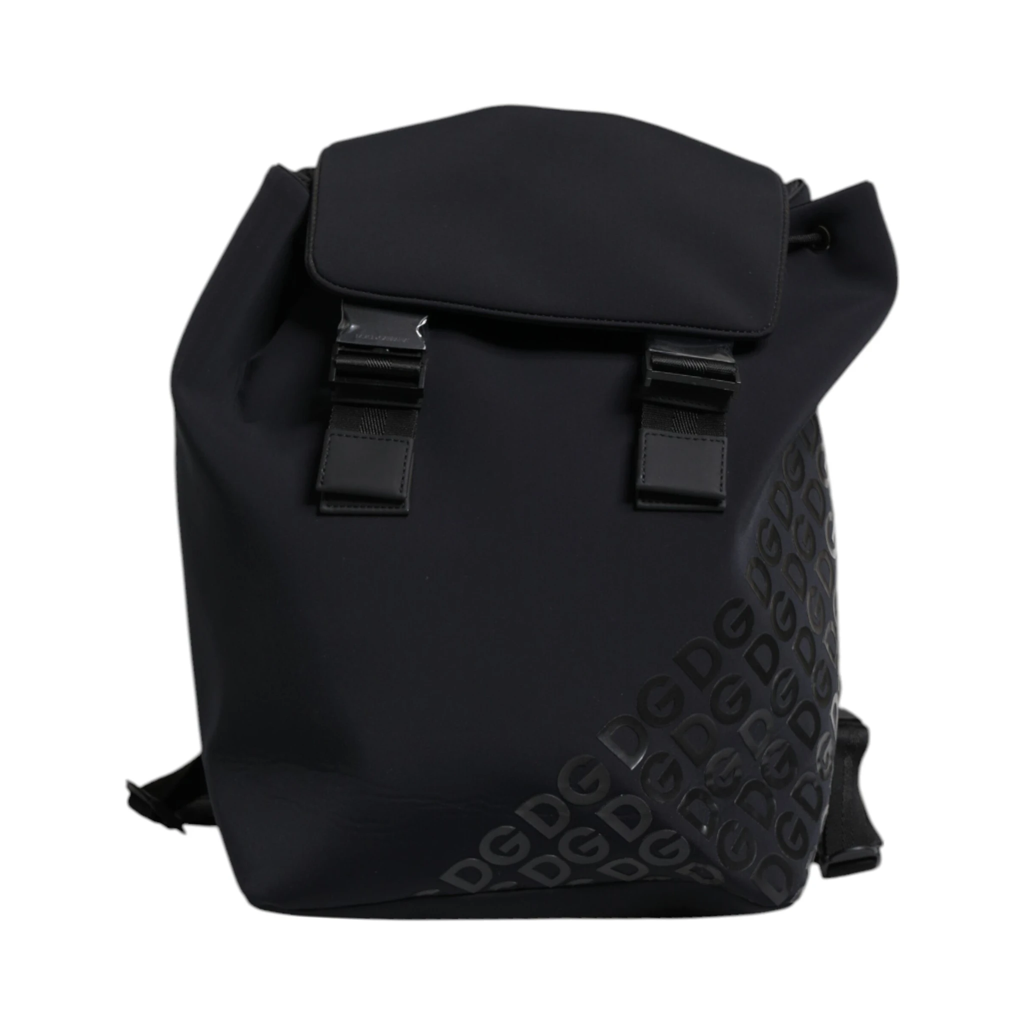 Black Neoprene Nylon DG Logo School Backpack Bag