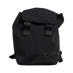 Black Neoprene Nylon DG Logo School Backpack Bag