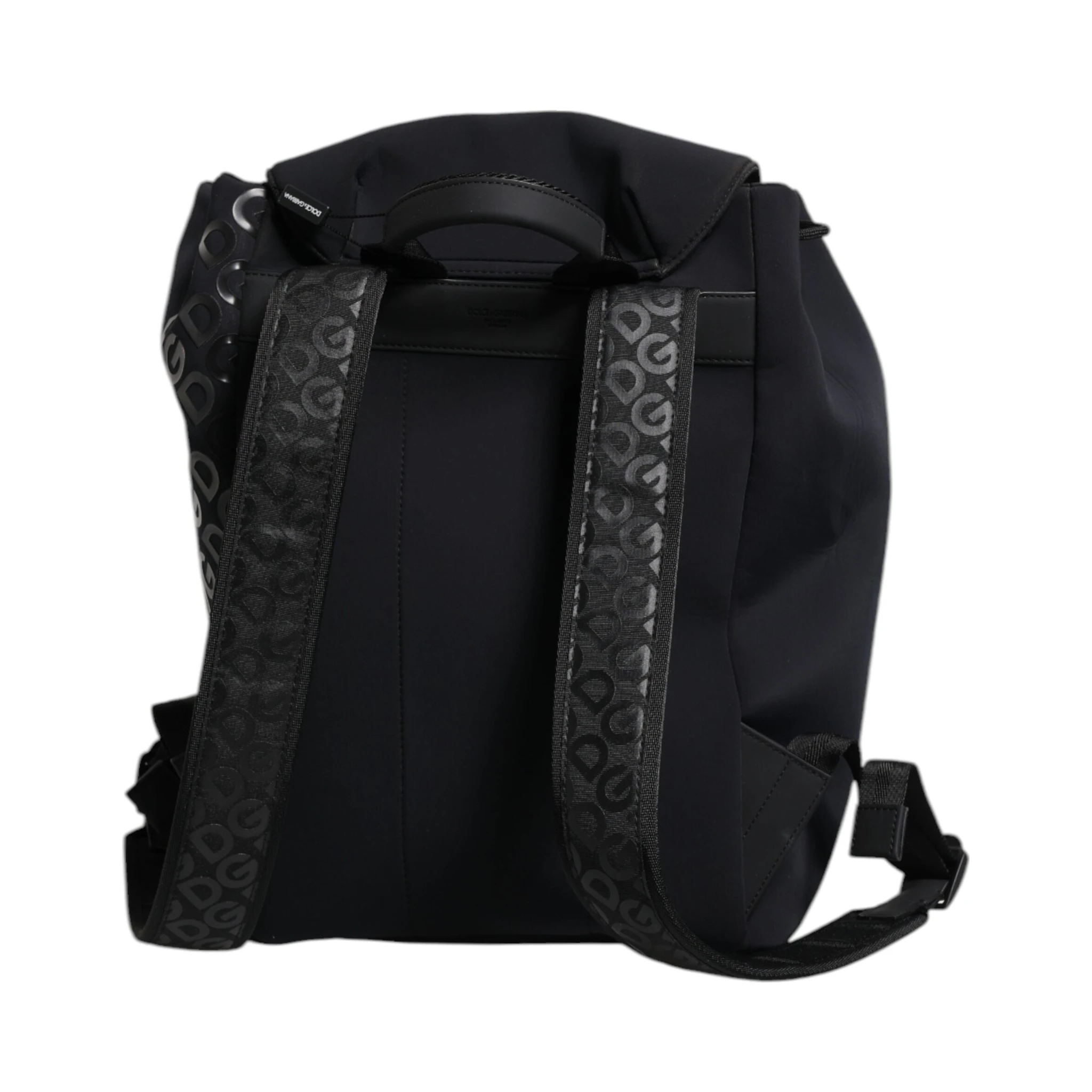 Black Neoprene Nylon DG Logo School Backpack Bag