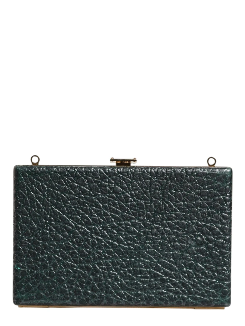 Black Leather Clutch Evening Crossbody Bag