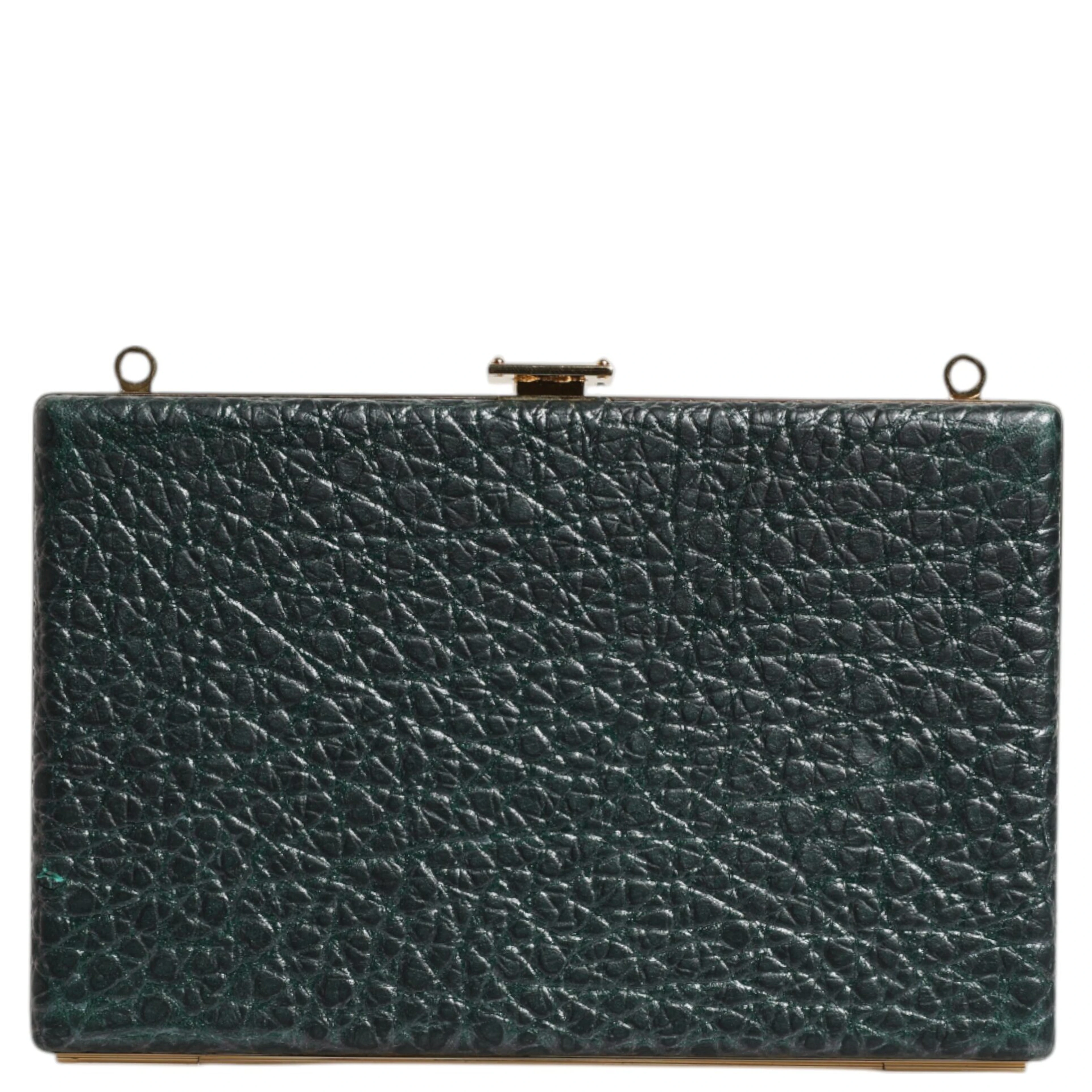 Black Leather Clutch Evening Crossbody Bag
