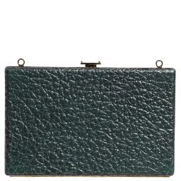 Black Leather Clutch Evening Crossbody Bag