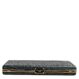 Black Leather Clutch Evening Crossbody Bag