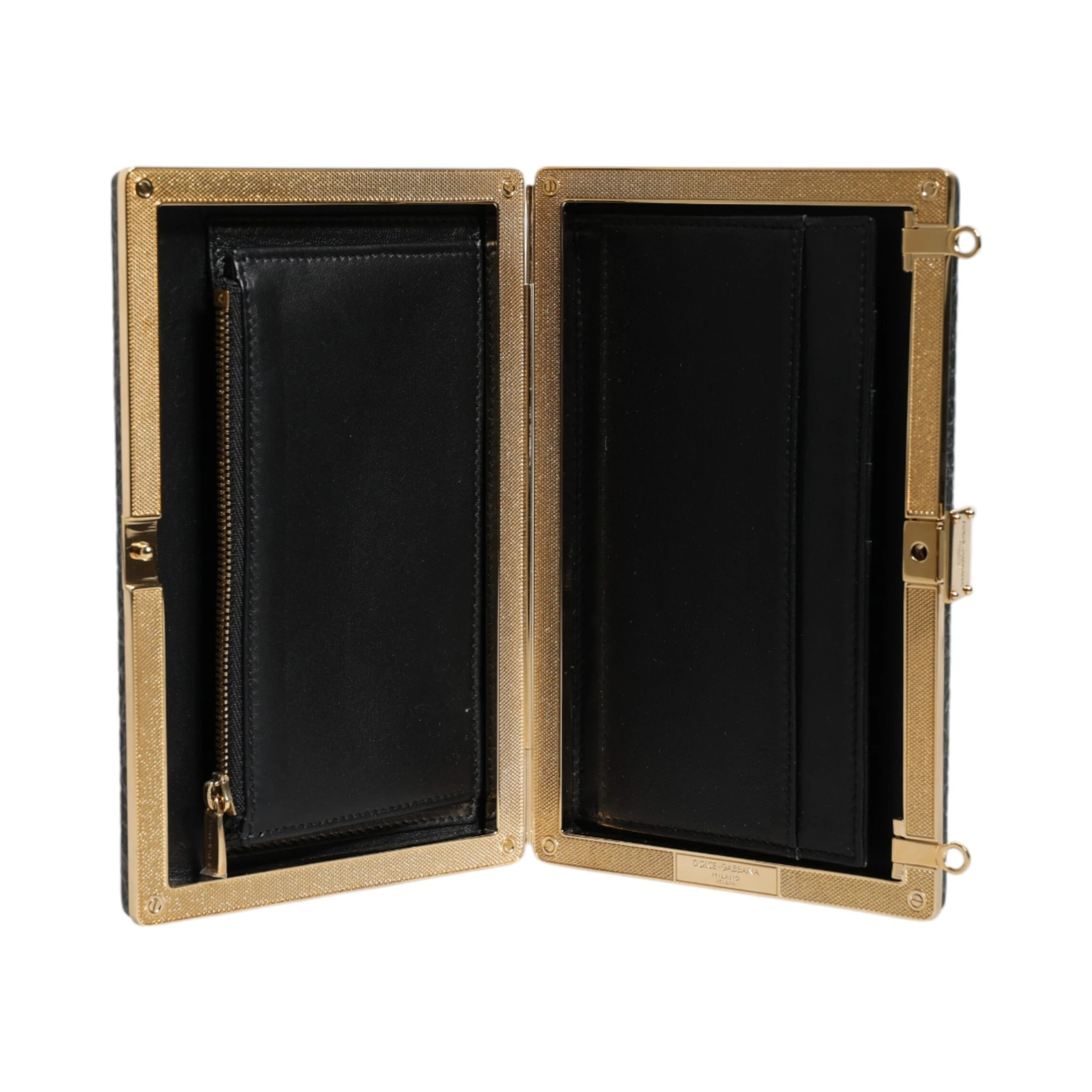 Black Leather Clutch Evening Crossbody Bag