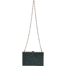 Black Leather Clutch Evening Crossbody Bag