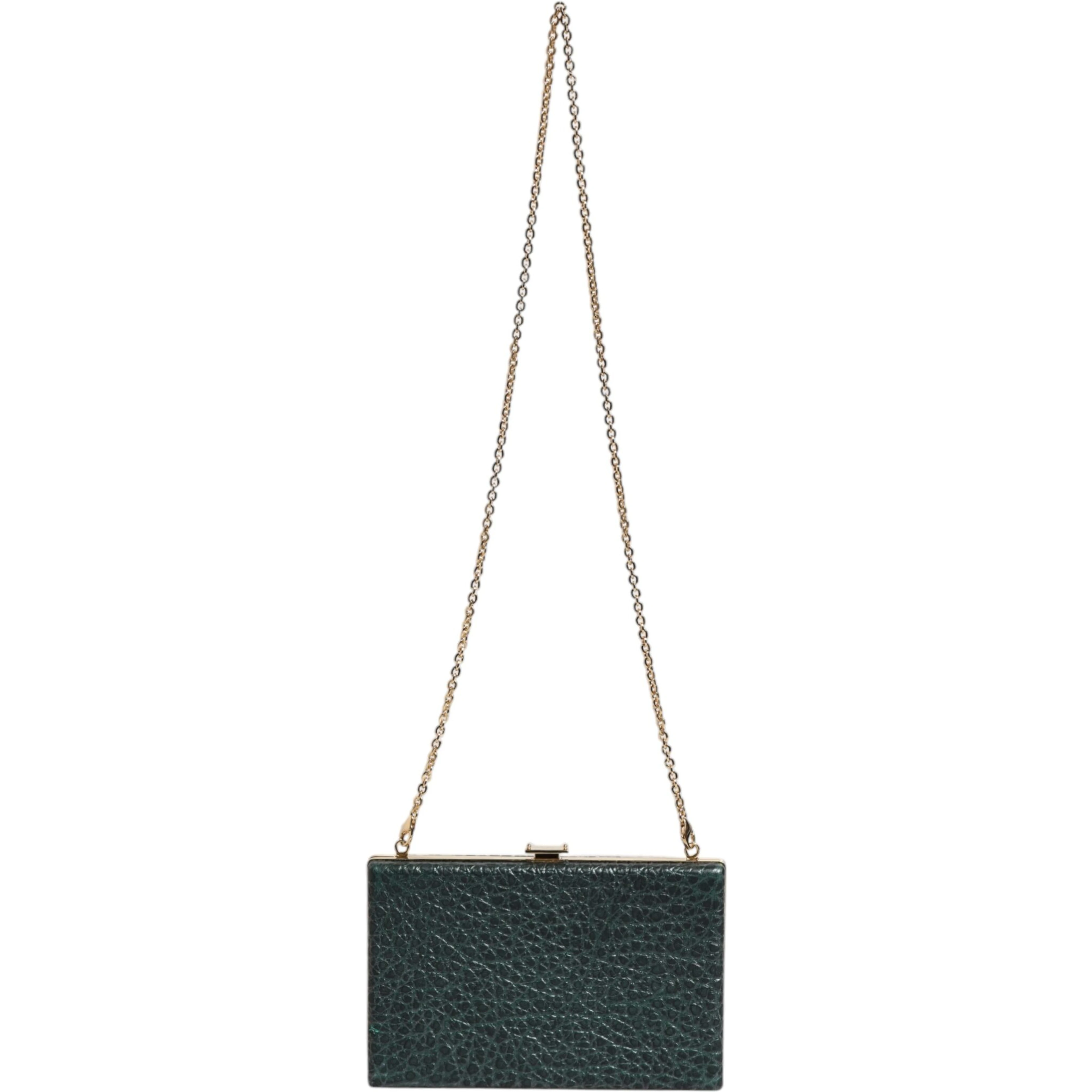 Black Leather Clutch Evening Crossbody Bag