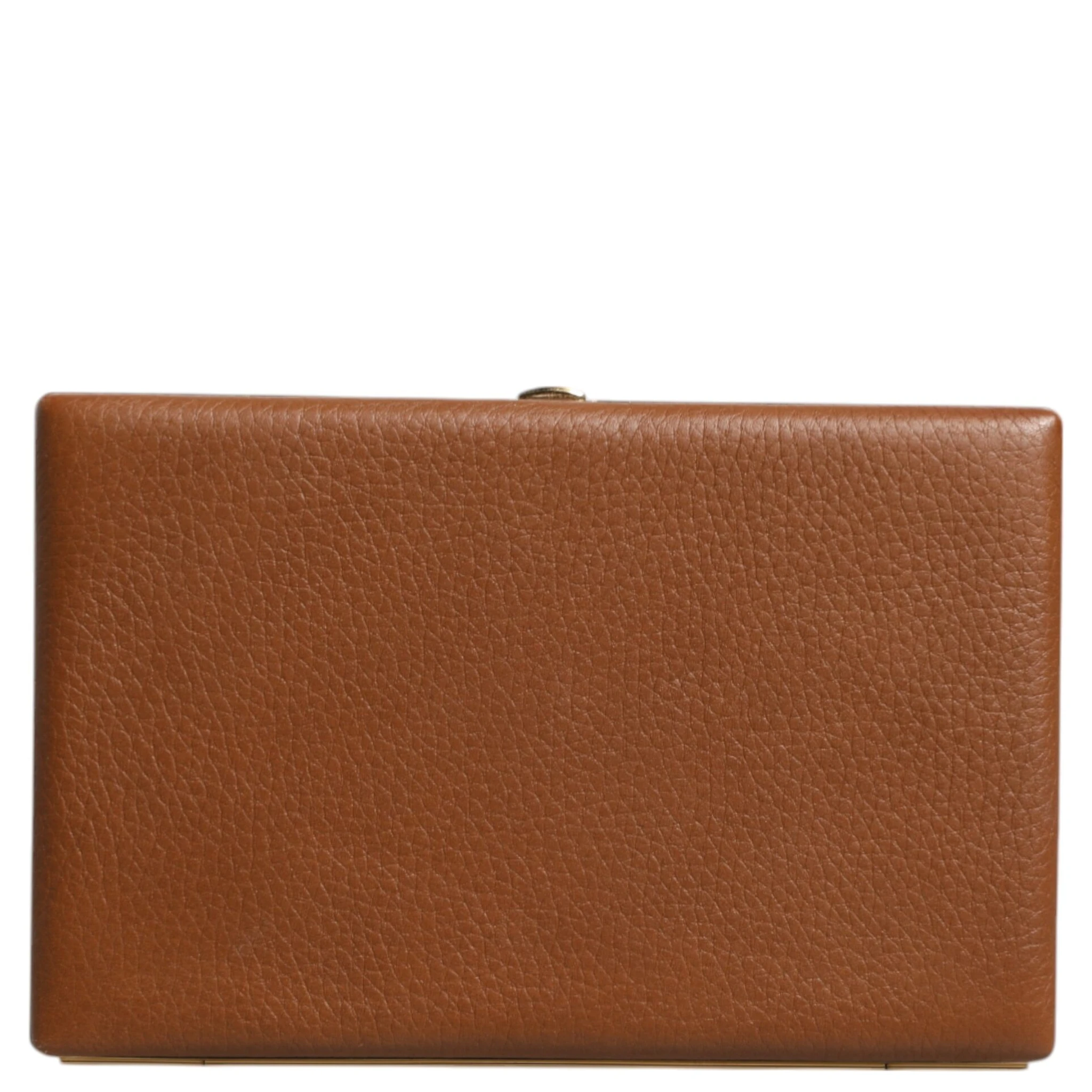 Brown Leather Clutch Evening Crossbody Bag