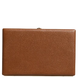 Brown Leather Clutch Evening Crossbody Bag