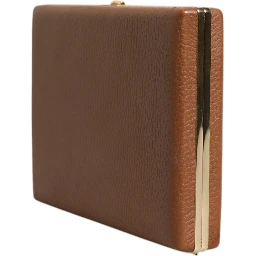 Brown Leather Clutch Evening Crossbody Bag