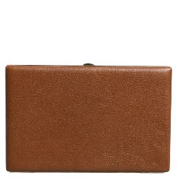 Brown Leather Clutch Evening Crossbody Bag