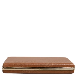 Brown Leather Clutch Evening Crossbody Bag