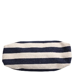 Blue White Stripes Logo Plaque Tote Bag