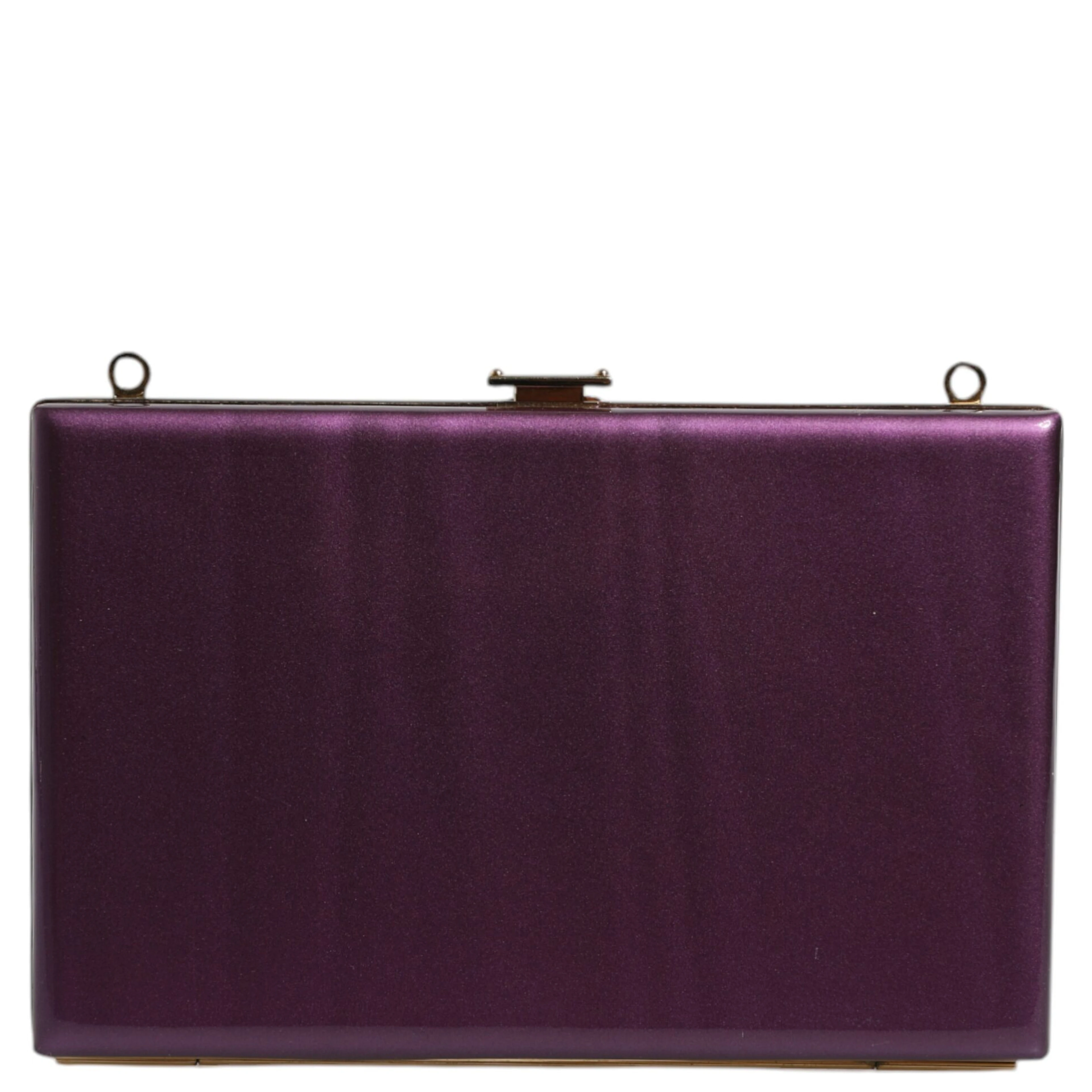 Purple Leather Clutch Evening Crossbody Bag