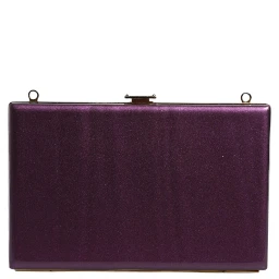 Purple Leather Clutch Evening Crossbody Bag