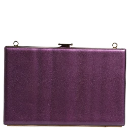 Purple Leather Clutch Evening Crossbody Bag