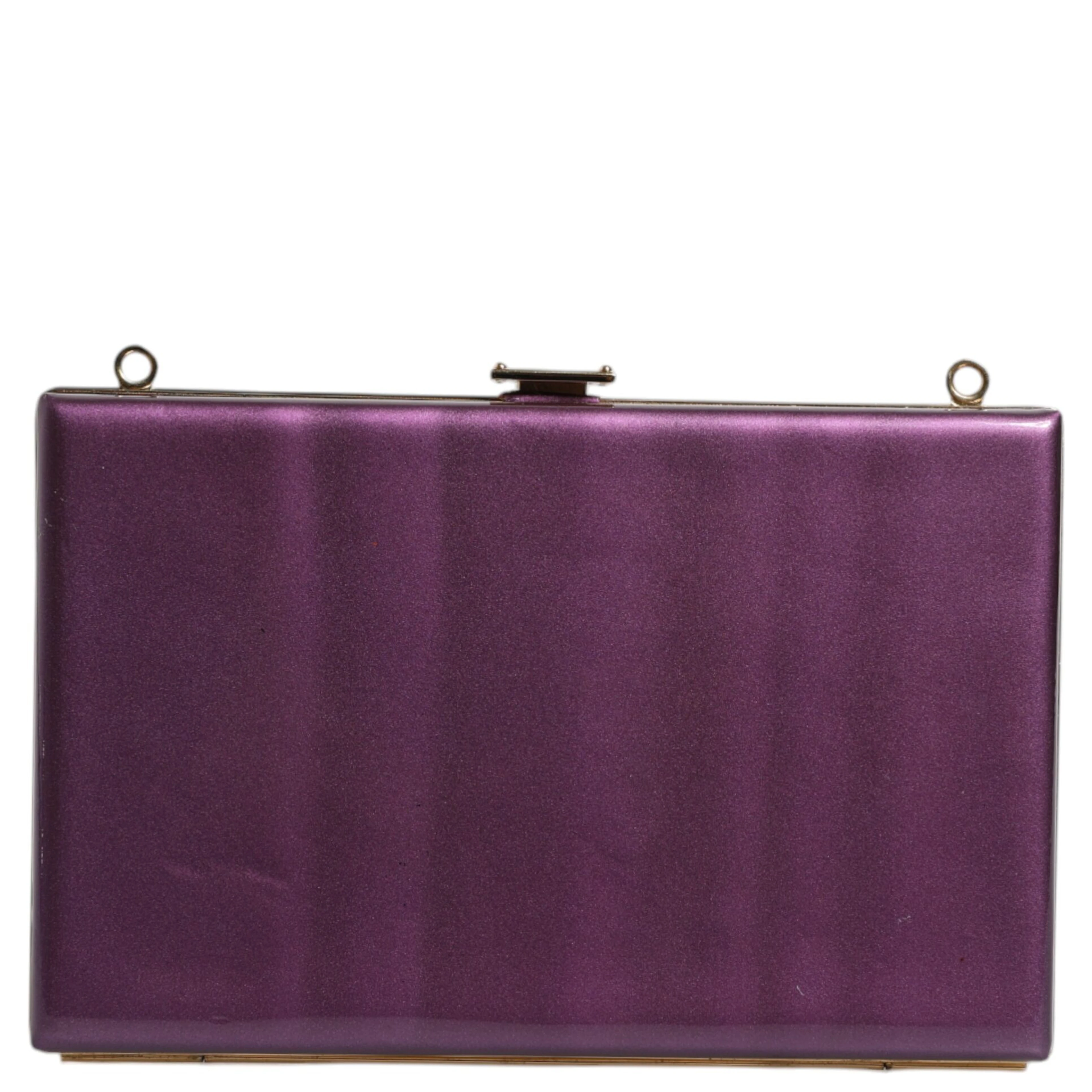 Purple Leather Clutch Evening Crossbody Bag