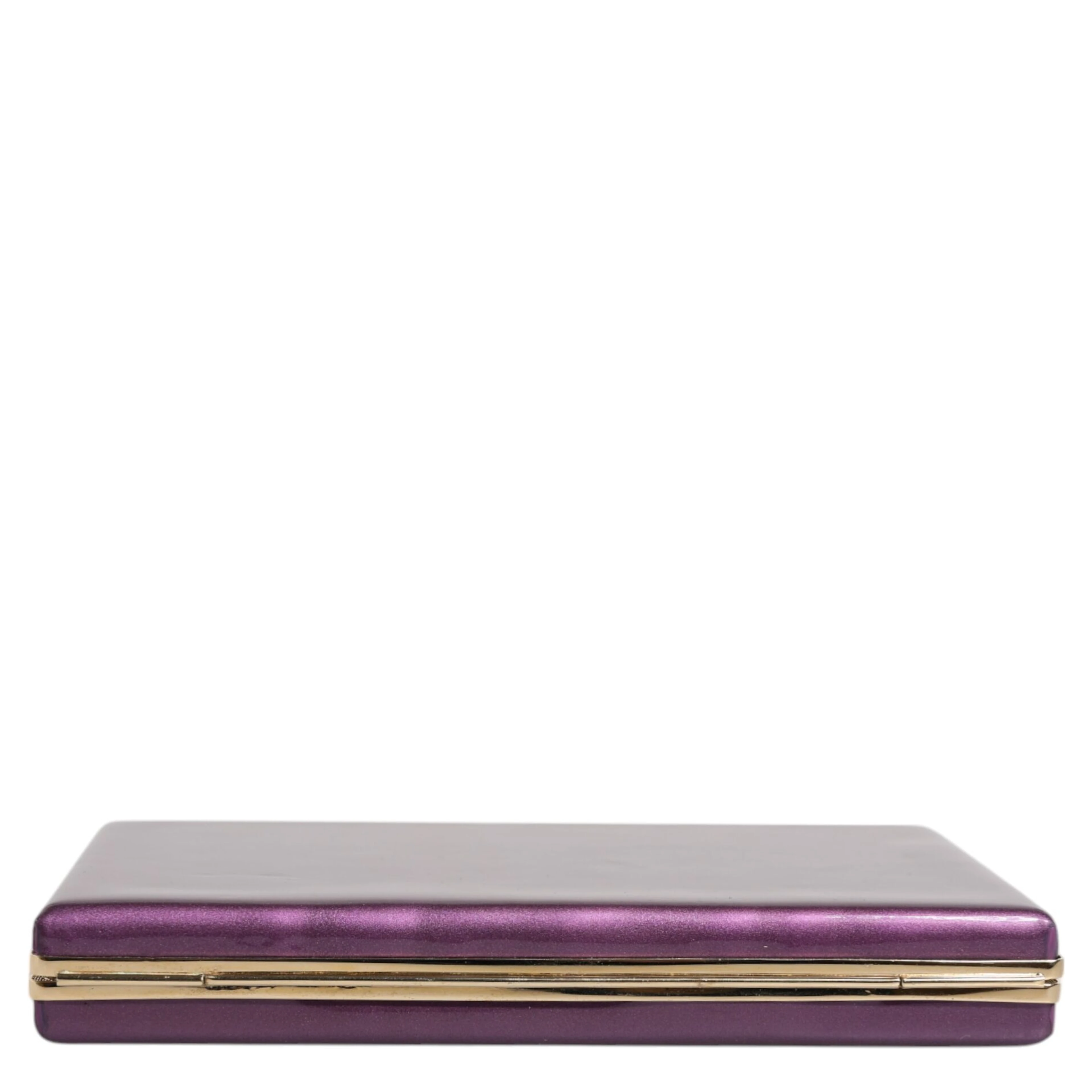 Purple Leather Clutch Evening Crossbody Bag