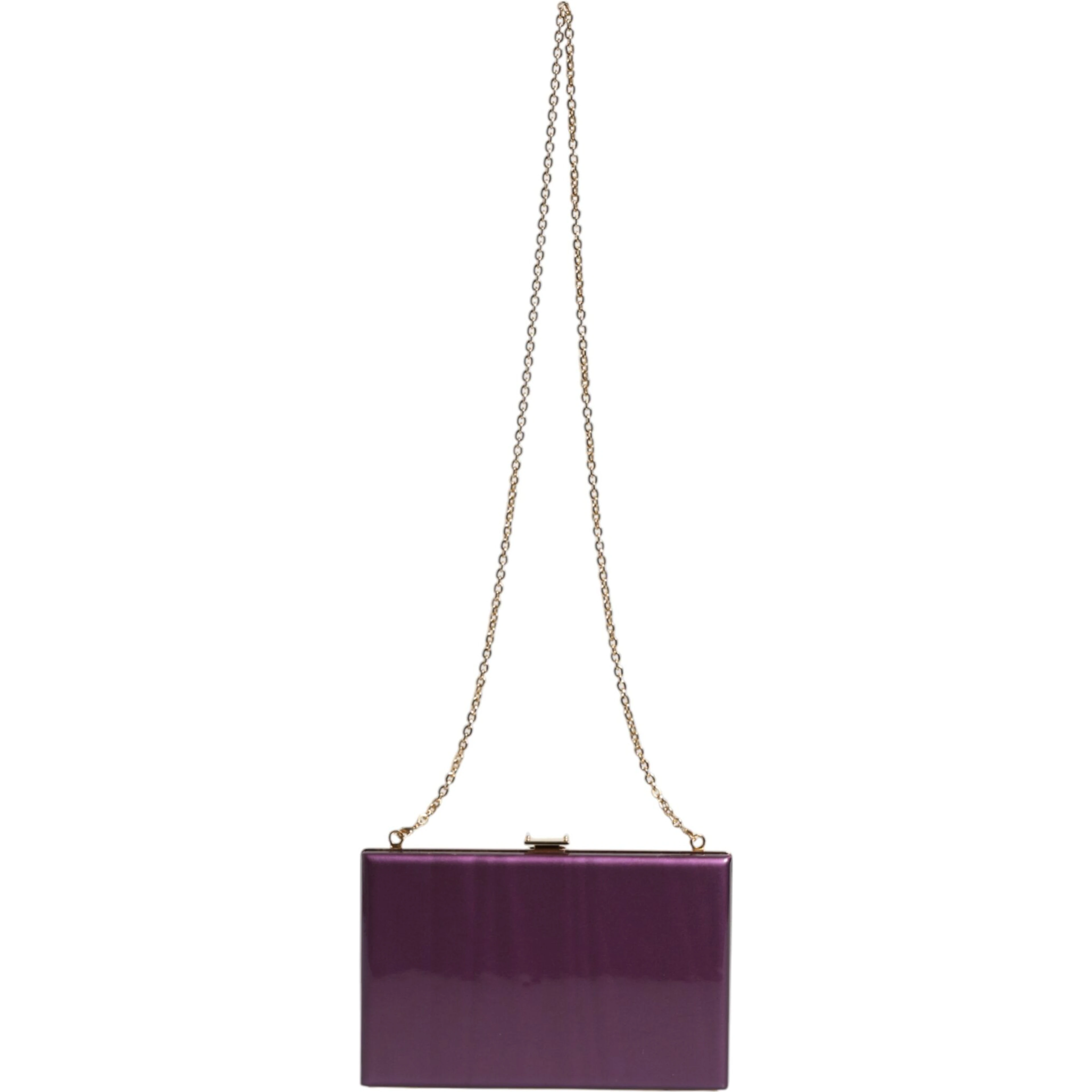 Purple Leather Clutch Evening Crossbody Bag