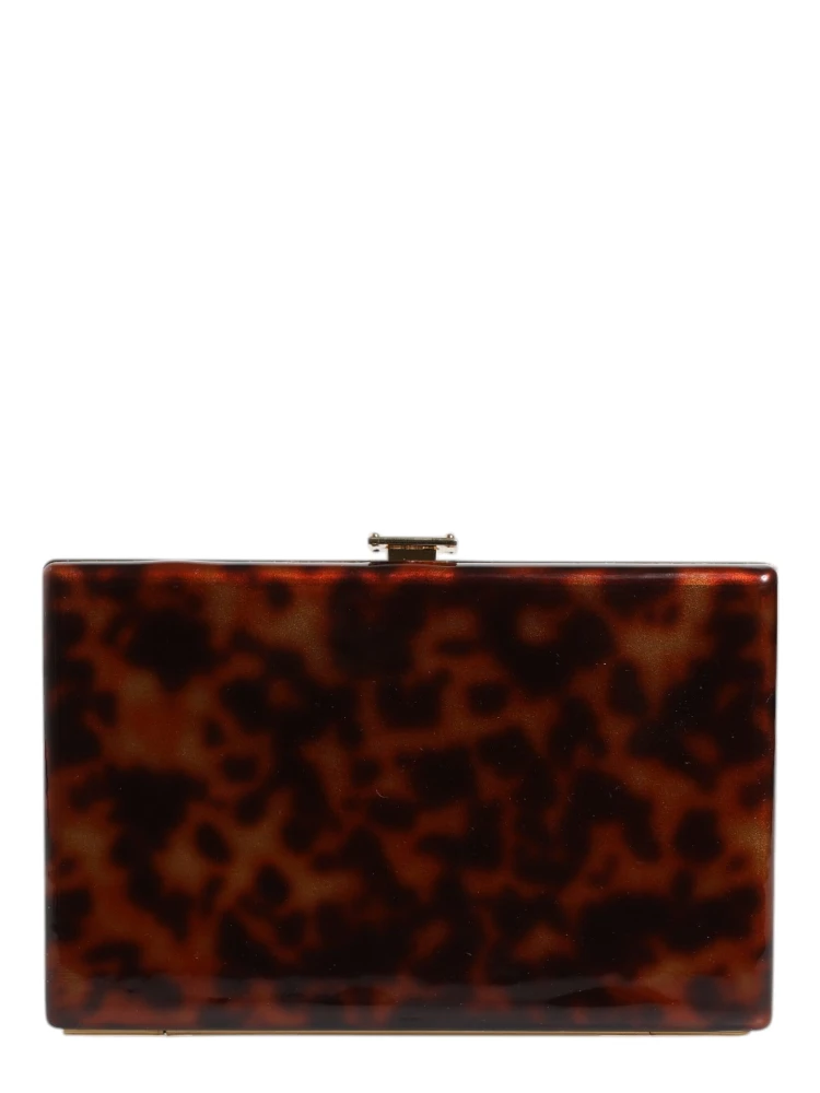 Brown Leather Clutch Evening Crossbody Bag
