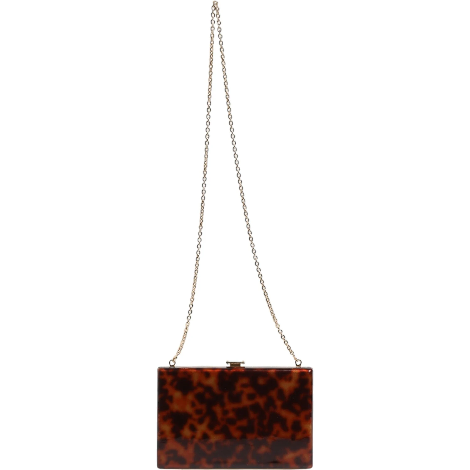 Brown Leather Clutch Evening Crossbody Bag