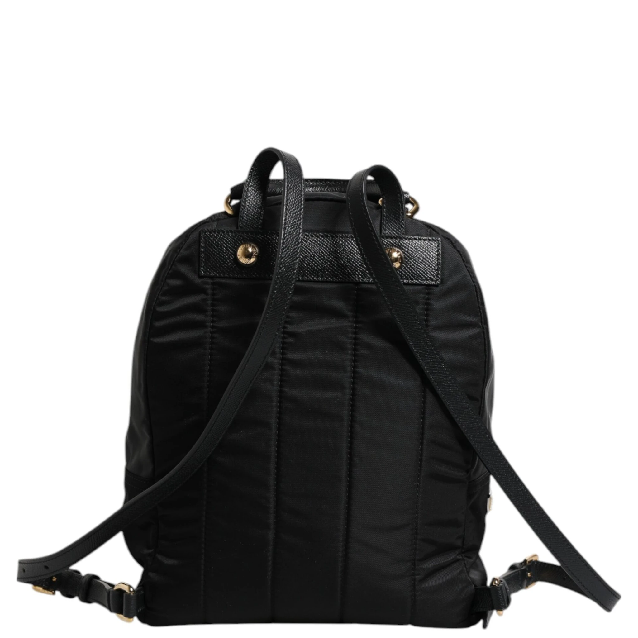 Black Nylon #DGFAMILY VULCANO Embellished Backpack Bag