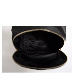 Black Nylon #DGFAMILY VULCANO Embellished Backpack Bag