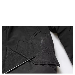 Black Hooded Long Sleeves Fur Shearling Coat Jacket