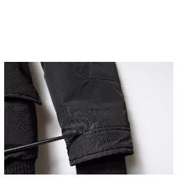 Black Hooded Long Sleeves Fur Shearling Coat Jacket