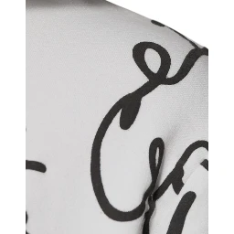 White Logo Cotton Hooded Sweatshirt Sweater
