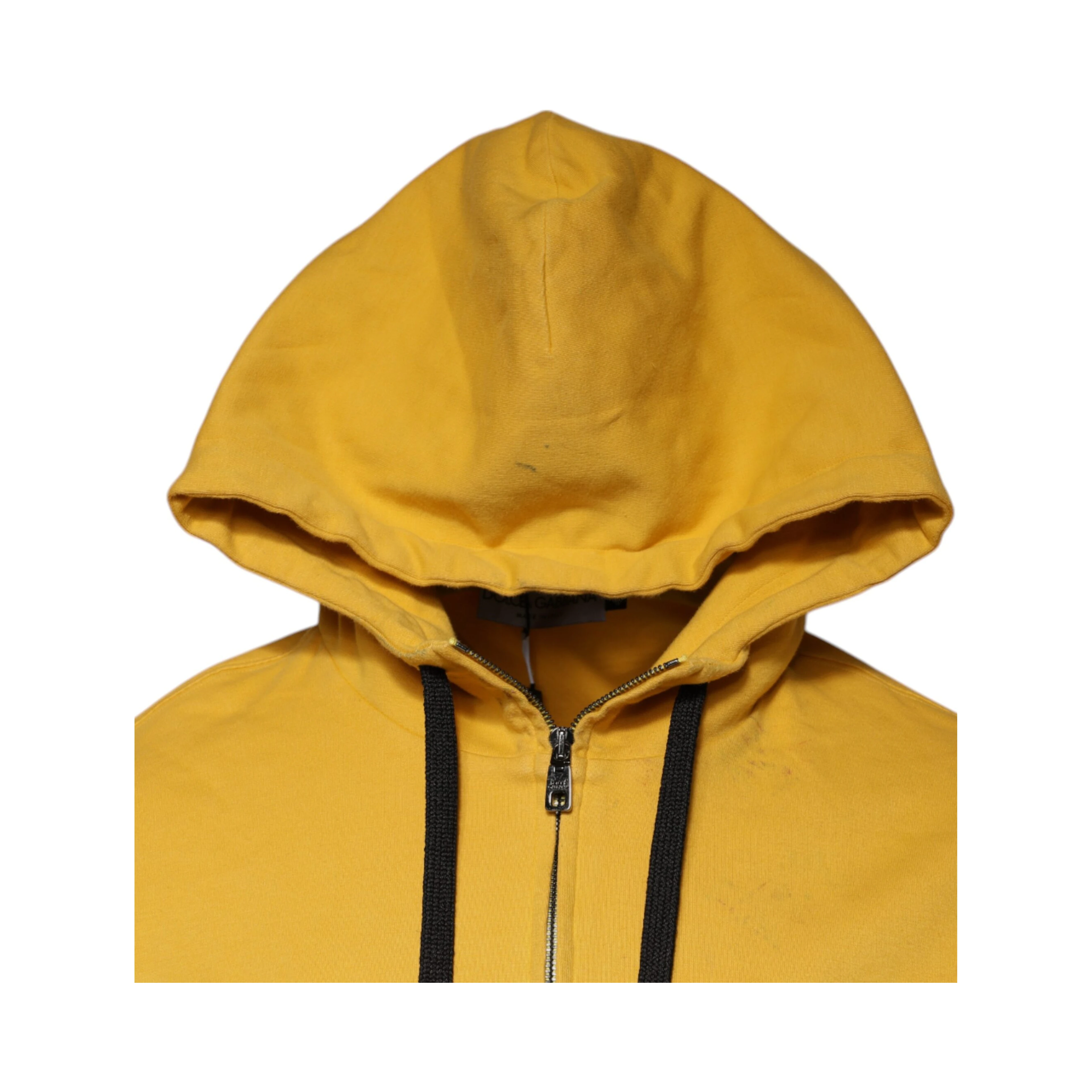 Yellow Logo Full Zip Hooded Sweatshirt Sweater