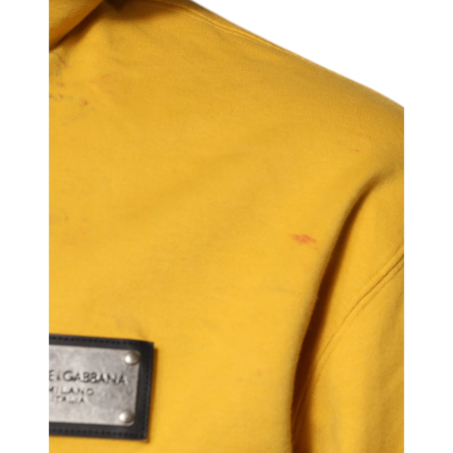 Yellow Logo Full Zip Hooded Sweatshirt Sweater