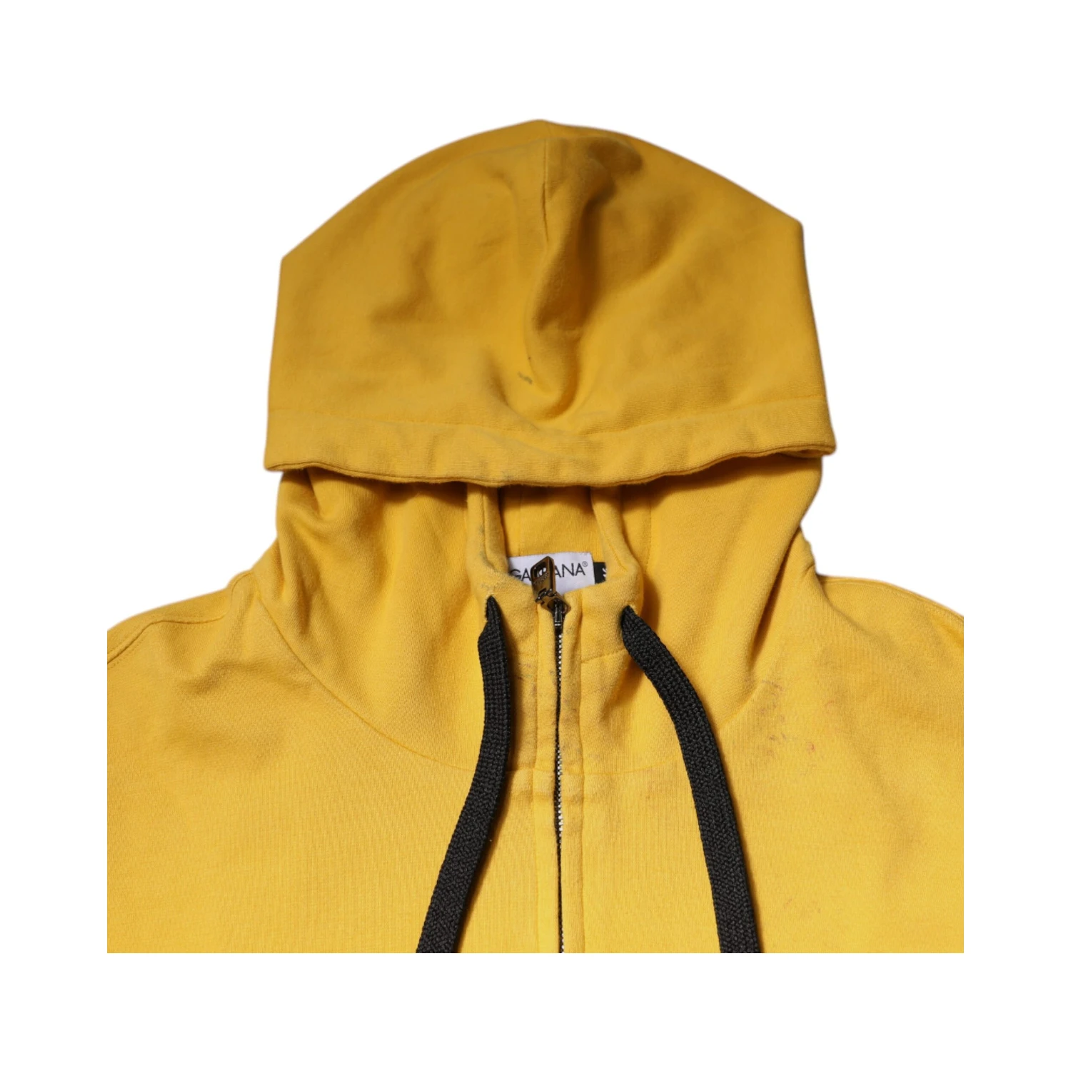 Yellow Logo Full Zip Hooded Sweatshirt Sweater