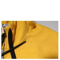 Yellow Logo Full Zip Hooded Sweatshirt Sweater