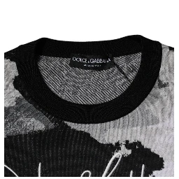 Multicolor Camouflage Crew Neck Men Pullover Sweater
