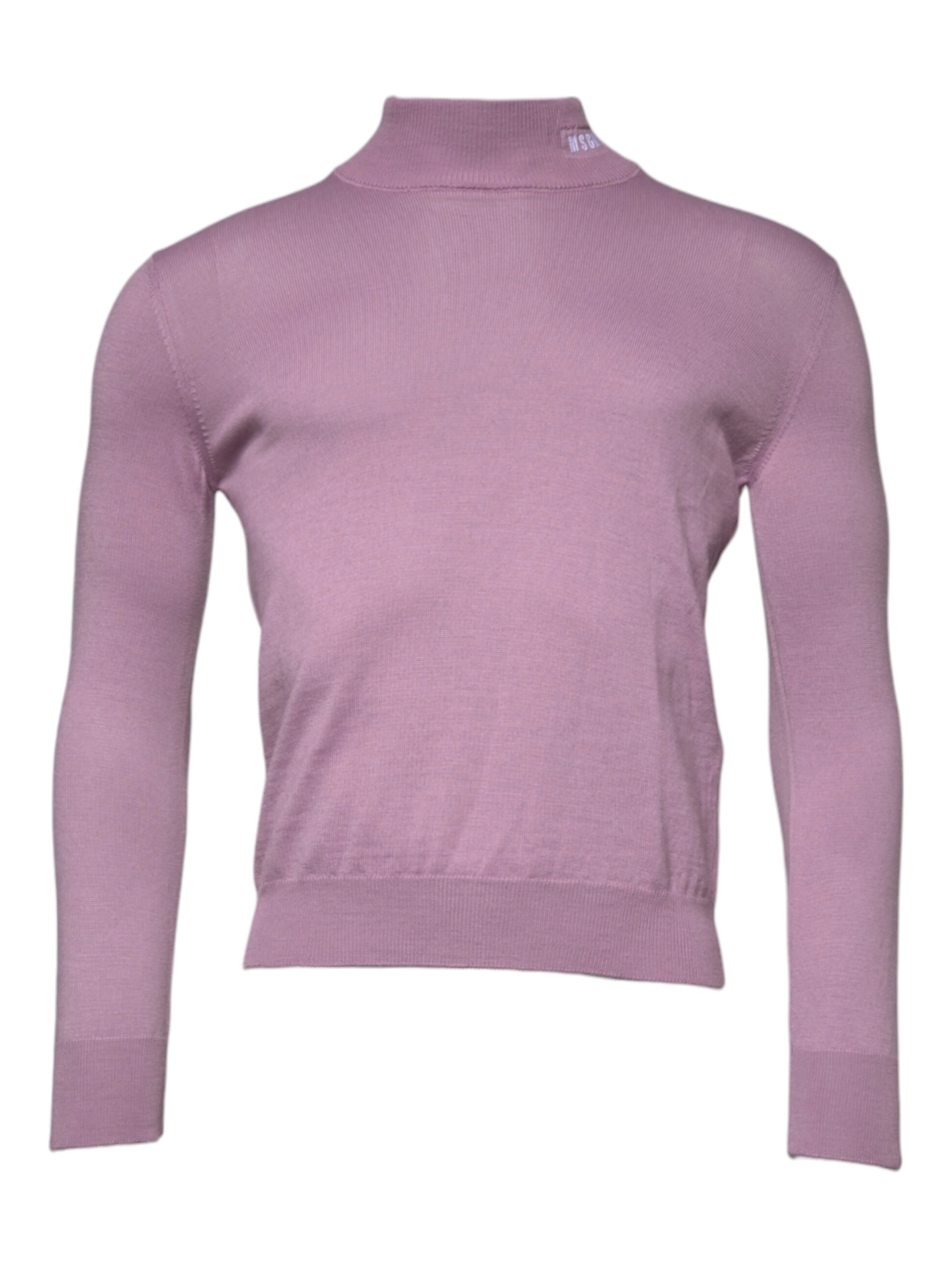 Purple Wool Knit Turtle Neck Long Sleeve Pullover Sweater