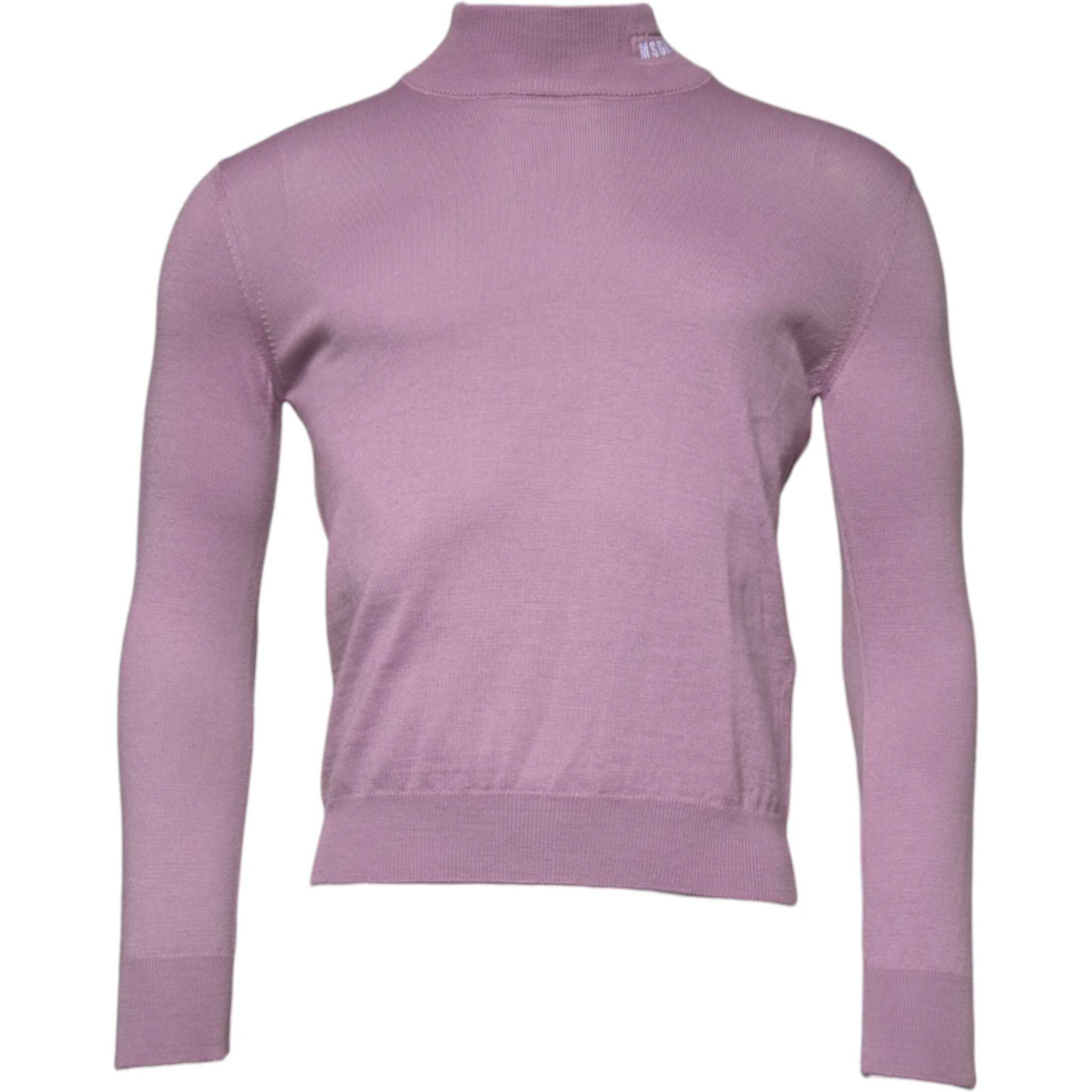 Purple Wool Knit Turtle Neck Long Sleeve Pullover Sweater