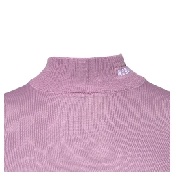 Purple Wool Knit Turtle Neck Long Sleeve Pullover Sweater