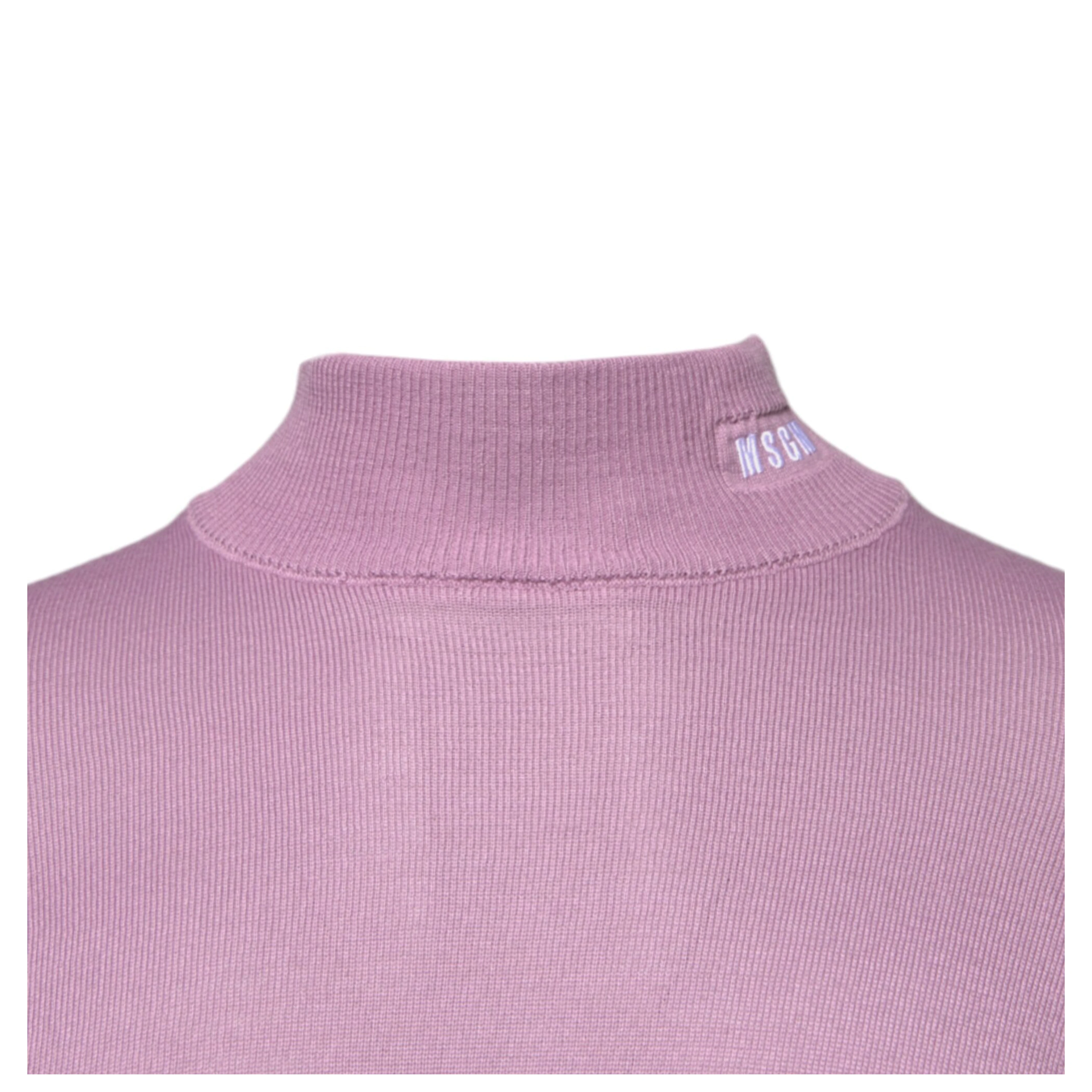 Purple Wool Knit Turtle Neck Long Sleeve Pullover Sweater