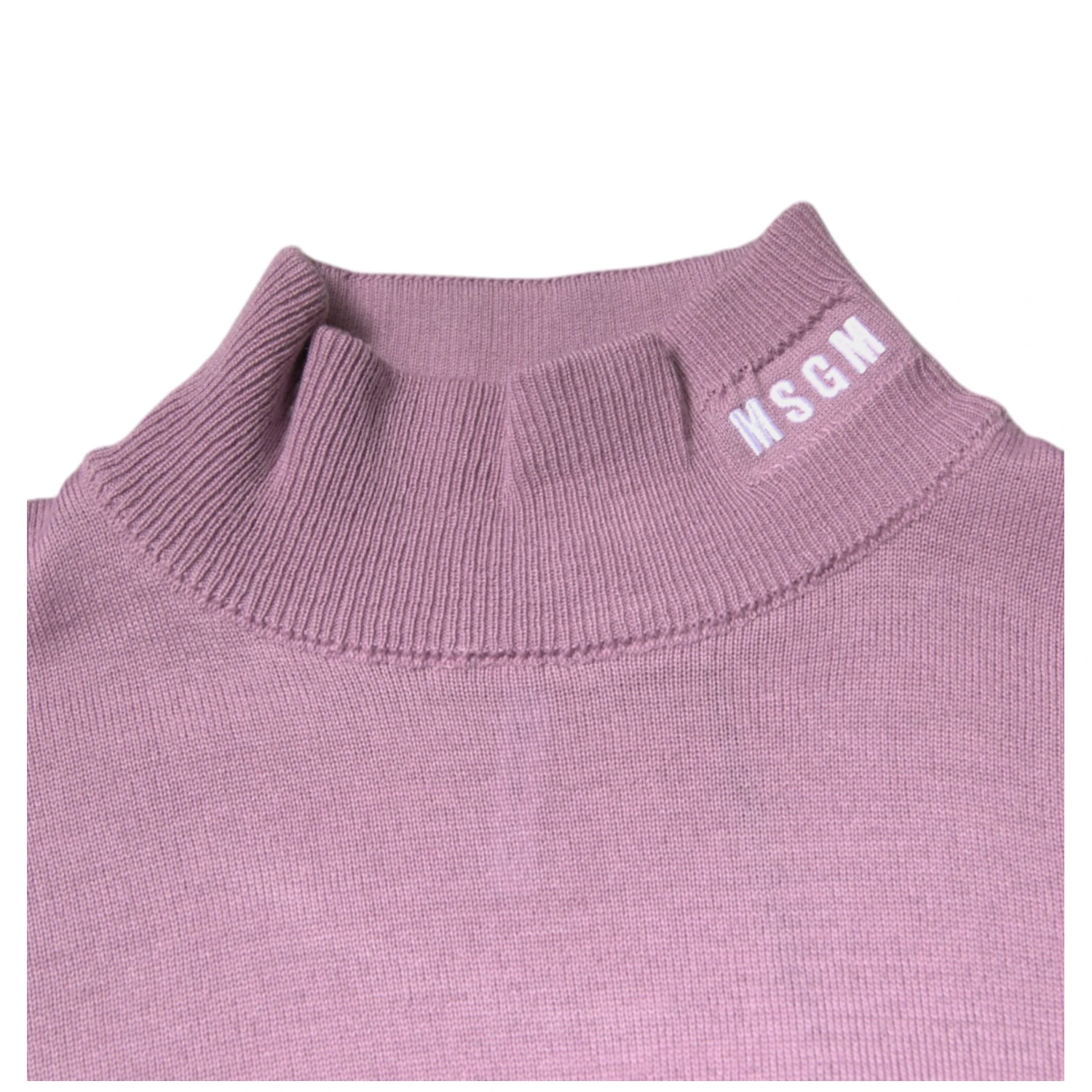 Purple Wool Knit Turtle Neck Long Sleeve Pullover Sweater