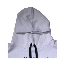 White Sacred Heart Hooded Sweatshirt Sweater