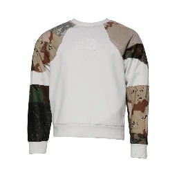 Multicolor Patchwork Cotton Crew Neck Sweater