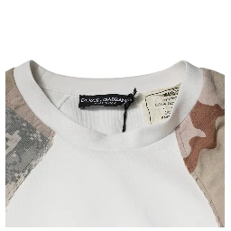 Multicolor Patchwork Cotton Crew Neck Sweater