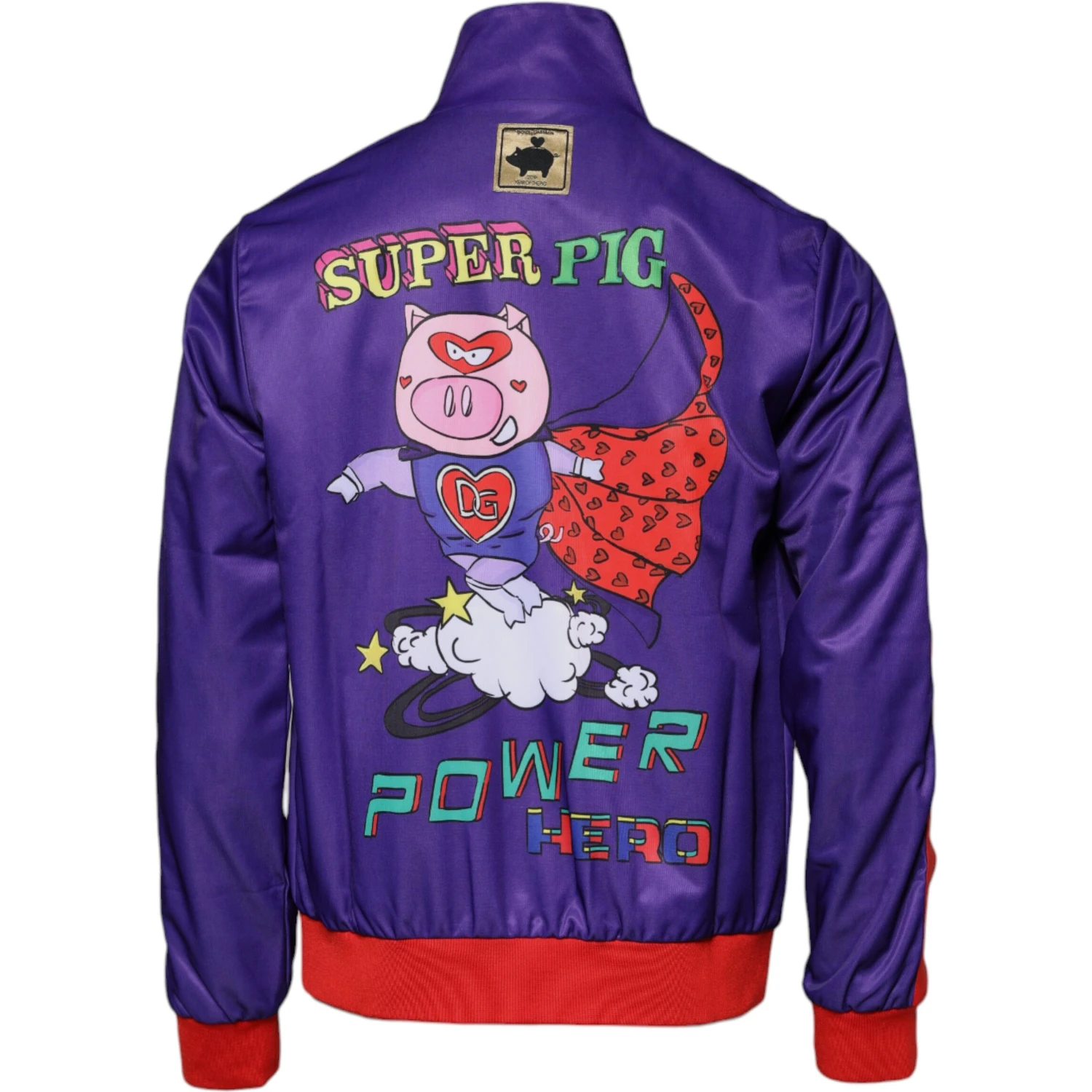 Purple Year Of The Pig Full Zip Bomber Sweater