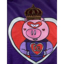 Purple Year Of The Pig Full Zip Bomber Sweater
